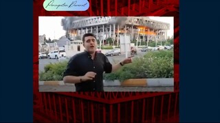 Serangan udara Israel menghantam studio TV IRINN saat siaran langsung. Sang pembaca berita masih men