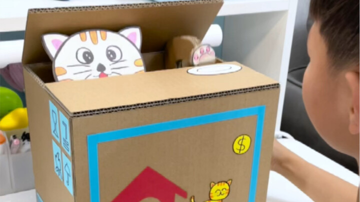 The kitten is very cute, but a bit shy.