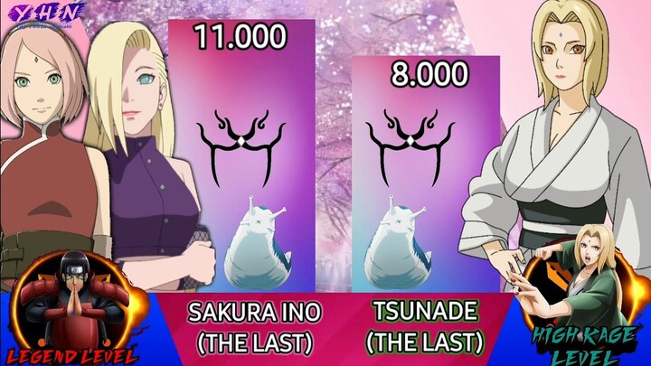 SAKURA,INO VS TSUNADE ||POWER LEVELS🔥