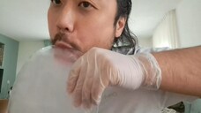 ASMR EATING SOUNDS - GIANT CIRCLE ICE PLATE & VINYL GLOVES SOUNDS