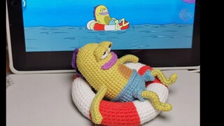 【钩织】海绵宝宝路人鱼钩织 泳圈纳德