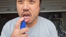 ASMR BLUEBERRY MONSTER SPRAY CANDY & HIDING MY BAD BREATH ROLEPLAY