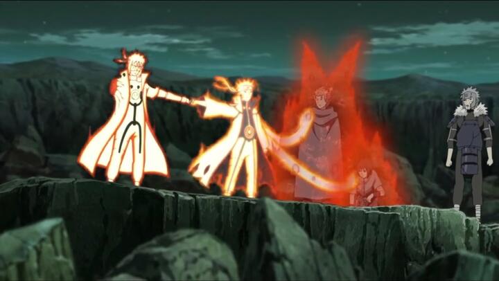 Sage Mode vs Ten Tails Jinchuriki, Naruto combine Sage Mode with Nine-Tails Chakra Mode English Dub