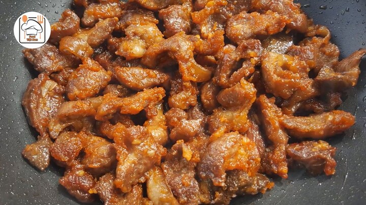 Thịt bao gan heo chiên mắm phần 1 #food
