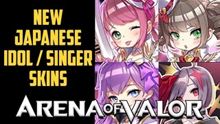 4 NEW JAPANESE IDOL SKINS (VIOLET, CAPHENY, ANNETTE & SEPHERA) | Arena of Valor | LiênQuânMobile