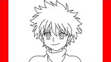 How To Draw Killua From Hunter X Hunter - Step By Step Drawing