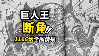 海贼王1166话全图情报！卡普与战国的“正义之争”！洛克斯死后的“新故事”！巨人国王断角明志...