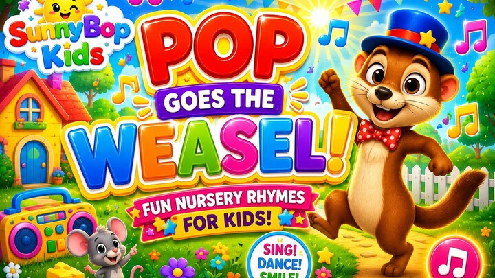 🎵 Pop Goes the Weasel! 🧸🌈 | Fun Nursery Rhymes for Kids | SunnyBop Kids