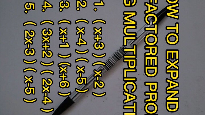 EXPAND FARTOR USING MULTIPLICATION