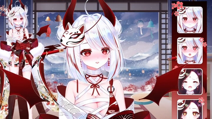 【Live 2d model display】10,000 meters + 29 buttons "Original painting + model + four background image