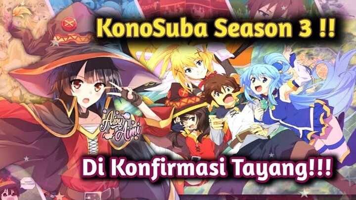 KonoSuba Season 3 Di Konfirmasi!! wow Ga sabar🥰🥰 Kono Subarashii Sekai ni S3 #konosuba #anime