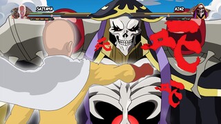 SAITAMA MODE SERIUS BERHADAPAN DENGAN AINZ-SAMA 100% | Anime Mugen