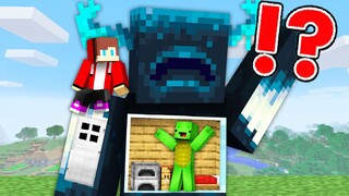 What Inside This WARDEN HOME! - in Minecraft Maizen JJ and Mikey
