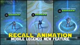 RECALLING ANIMATION IN MOBILE LEGENDS NEW HERO BENEDETTA HAS RECALLING ANIMATION NEW FEATURE MLBB!