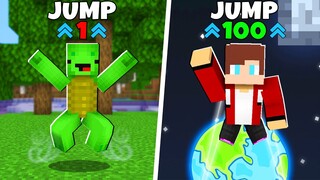 EVOLUTION OF MAZEN JJ AND MIKEY TO HIGHEST JUMPING IN MINECRAFT!