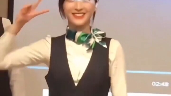 Female coworker dancing at the company annual party