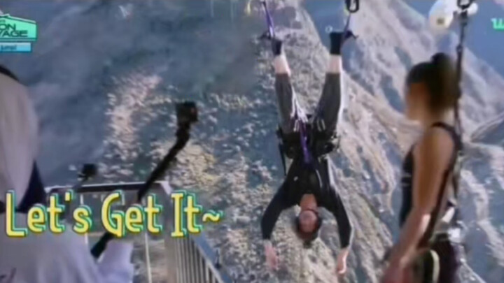 Jungkook hangs upside down in high altitude and others were frightened