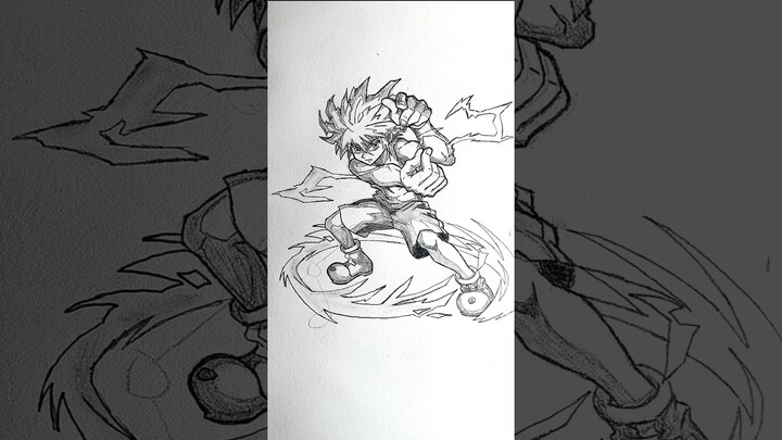 Speed Drawing Killua Stick- man #shorts #anime #drawing #hunterxhunter