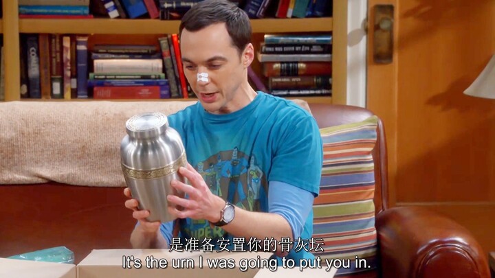 [The Big Bang Theory] They’ve even bought the urns—she’s determined to be buried next to Leonard, ev