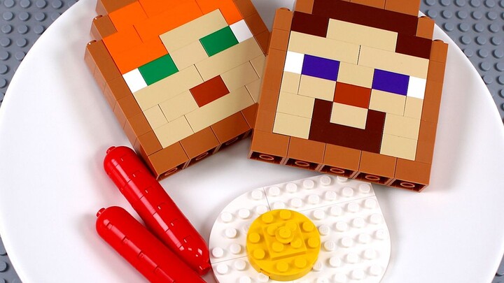 LEGO Minecraft breakfast stop motion animation