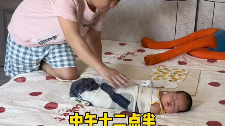 The baby sleeps, you sleep; the baby wakes up, you wake up. You’re just taking care of a kid at home