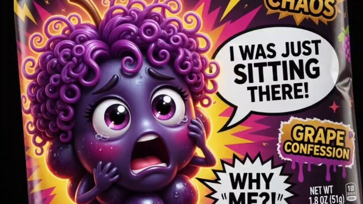 GRAPE MELTDOWN 🍇💀 葡萄的大崩溃: 他还没准备好 (搞笑3D食物动画)