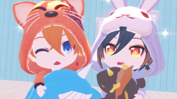 [Genshin Impact MMD] Dongdong forward (✖) Baby Bus (✔) - Childe x Zhongli