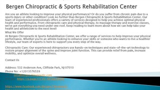 Bergen Chiropractic & Sports Rehabilitation Center