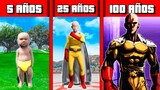 SOBREVIVÍ 100 AÑOS COMO SAITAMA en GTA 5!! (One Punch Man mod)