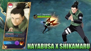 HAYABUSA X SHIKAMARU NARA SKIN SCRIPT FULL EFFECTS NO PASSWORD - MOBILE LEGENDS