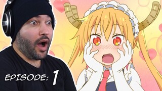 SO CUTE! Miss Kobayashi's Dragon Maid - EP 01 Reaction!