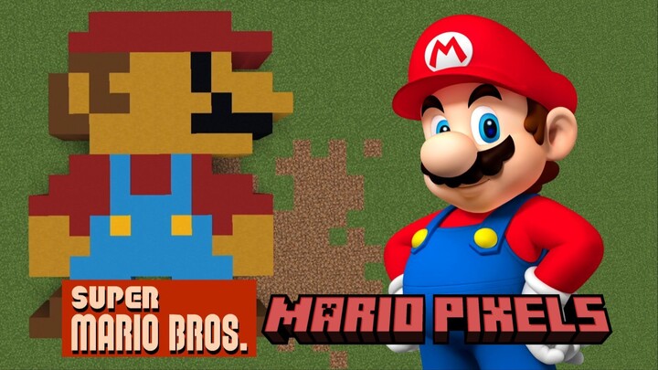 Build Pixel Art Mario in Minecraft!