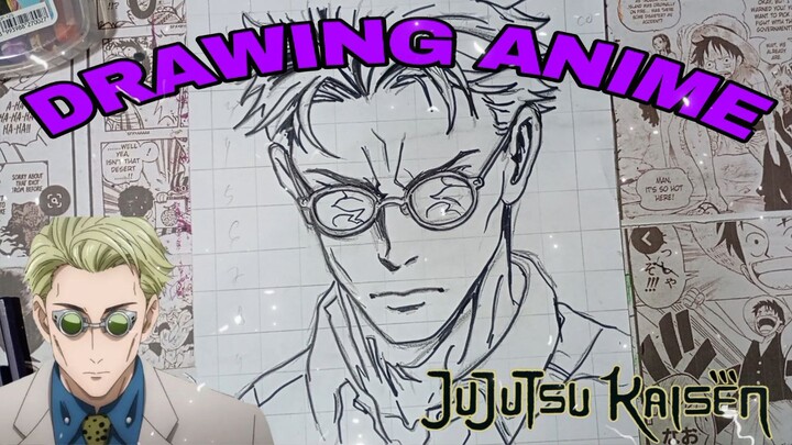 drawing nanami dari anime Jujutsu KAISEN