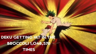 deku getting hit in the broccoli 1,048,576 times