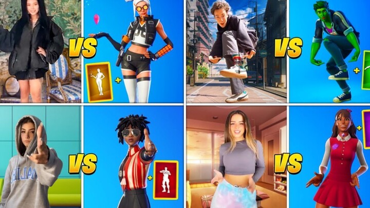 堡垒之夜所有偶像系列&tiktok舞蹈 VS 现实