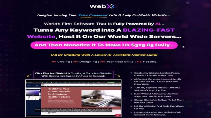 WebX Review - AI-Powered Websites Builder