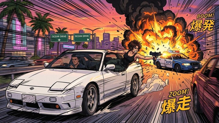 E se gta vi fosse um anime dos anos 90