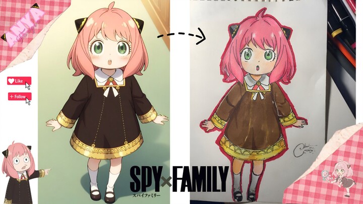 Speed Drawing (Anya forger) — Spy x family [Anime] – prt2