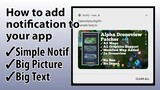 Sketchware Series Part 13 : How to add notification to your app