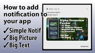 Sketchware Series Part 13 : How to add notification to your app