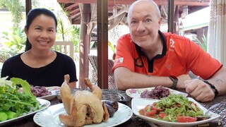 ไก่ต้มน้ำปลาเนื้อนุ่มๆ ตำถั่วผักกรอบๆ Yummy Bolied Chicken with Fish Sauce Spicy Bean Salad