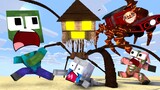 Monster School: HOUSE HEAD vs CHOO CHOO CHARLES Train School - Minecraft Animation