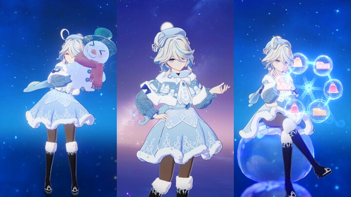 สาธิตสกินชุดฤดูหนาวของฟูหนิงนา "หวานใจแห่งฤดูหนาว"