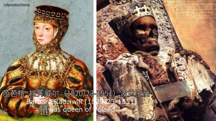 ภาพเหมือนขณะมีชีวิตและภาพจริงของซากศพหลังเสียชีวิตของบุคคลสำคัญในประวัติศาสตร์แต่ละท่าน