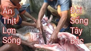 ĂN THỊT LỢN SỐNG KIỂU TÂY BẮC