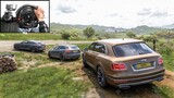 Bentley Bentayga Convoy | Forza Horizon 5 | Steering Wheel Gameplay