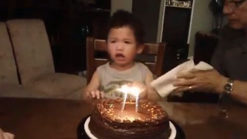 Baby Boy Touches Fire