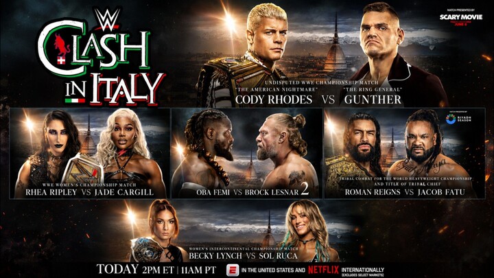 WWE CLASH IN ITALY - 31 May 2026