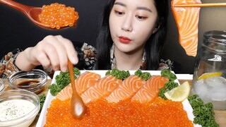 [ONHWA] 生鲑鱼和鲑鱼子 咀嚼音!