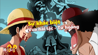 Luffy & Râu Đen, Vua hải tặc & Tứ hoàng khác biệt như thế nào?